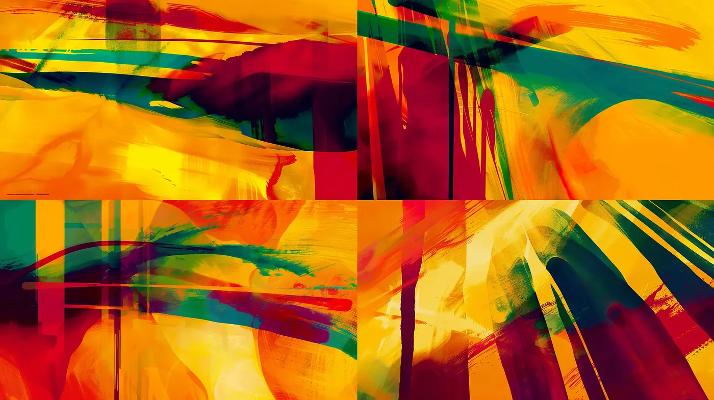 Vibrant Abstract Synesthesia of Warm Hues and Dynamic Motion - Midjourney sref style