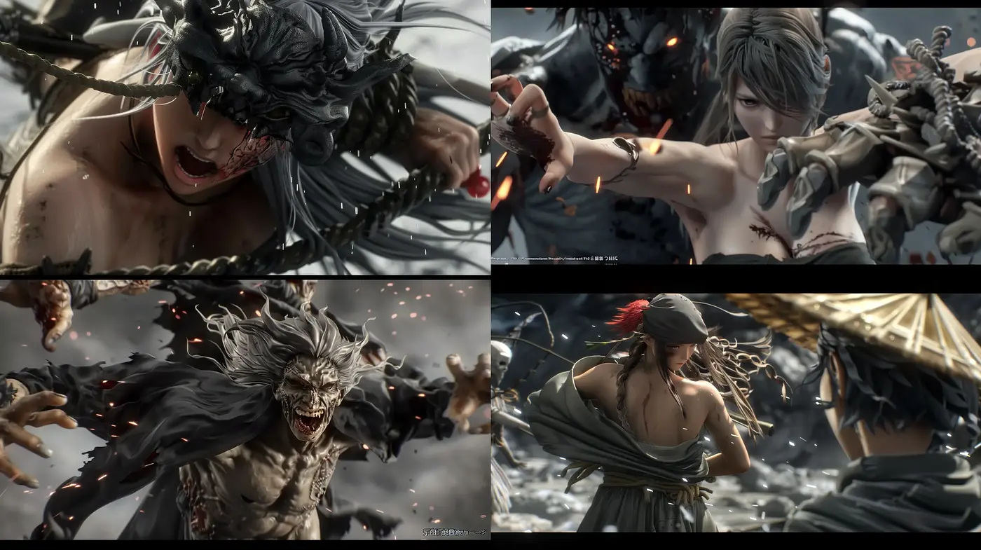 Epic Dark Fantasy with Cinematic Detailing and Dynamic Compositions - Midjourney sref style