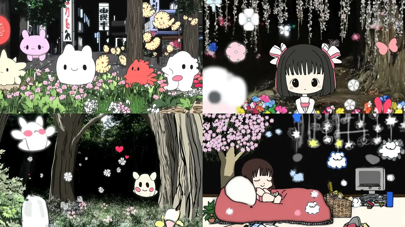 Whimsical Delight in Pastel: A Dreamy Fusion of Anime and Impressionistic Textures - Midjourney sref style