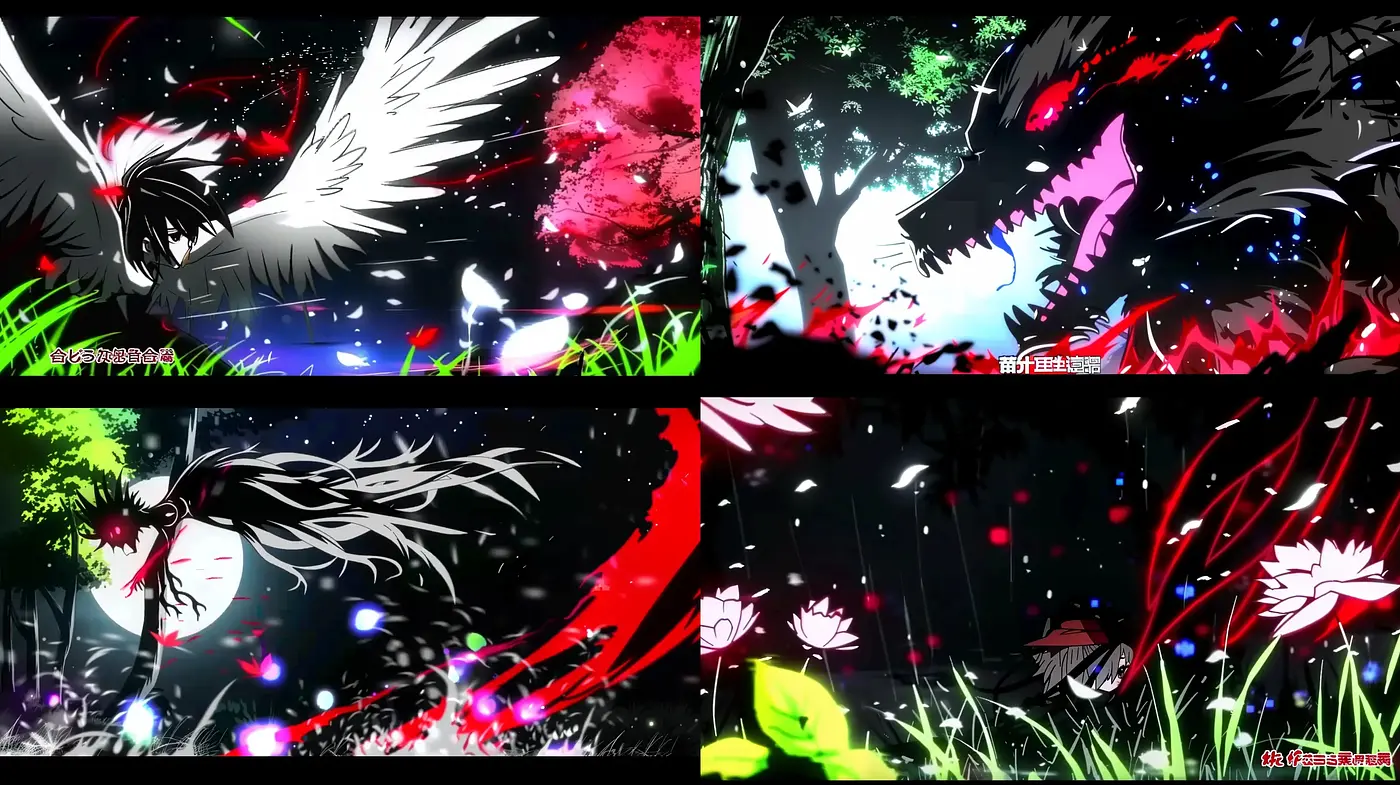 Energetic Chromatic Abstraction in Dynamic Composition - Midjourney sref style