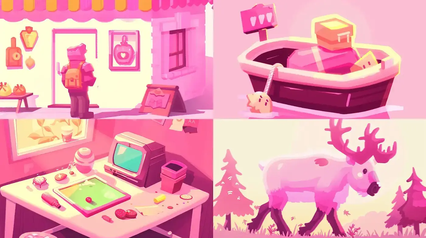Playful pastel illustrations with a whimsical vibe - Midjourney sref style