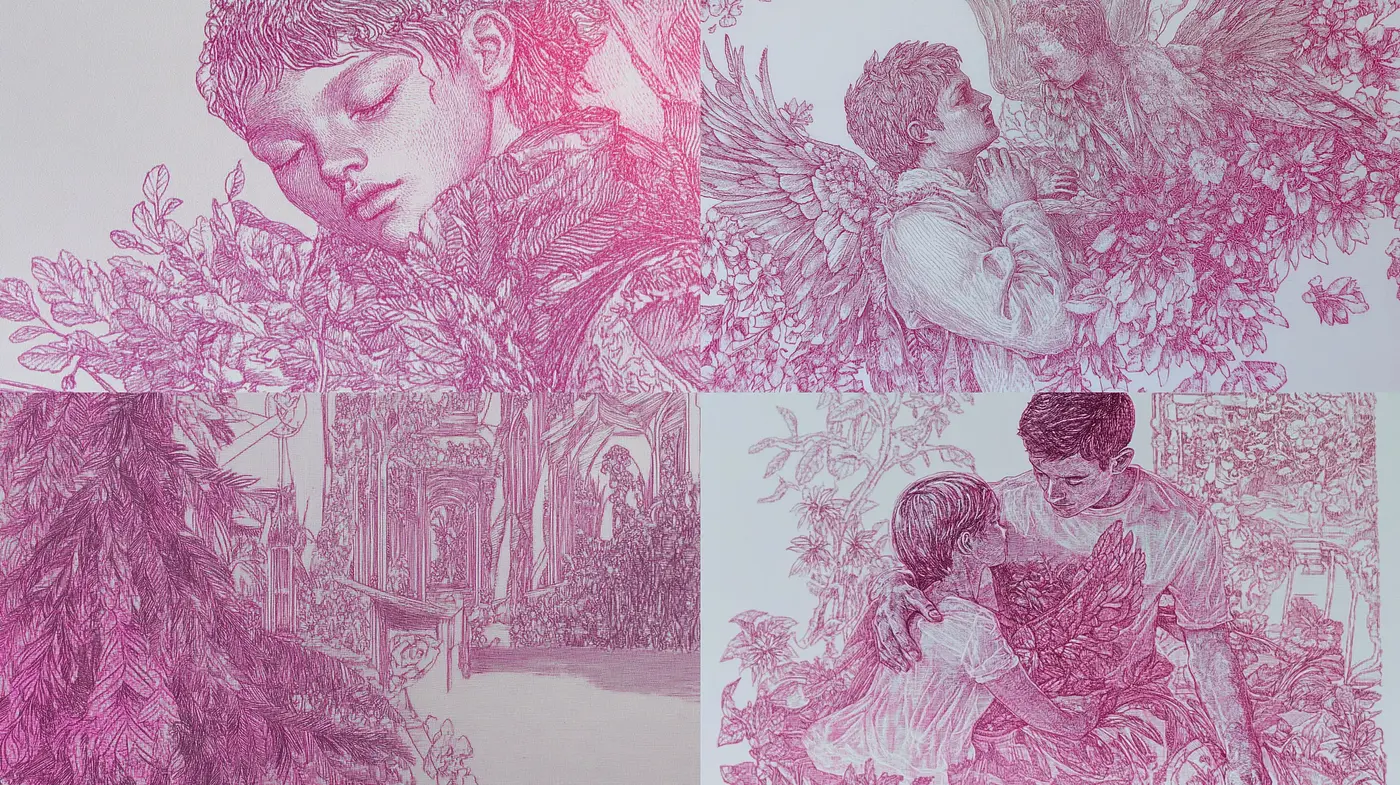 Whimsical Monochrome Fantasy Etchings - Midjourney sref style