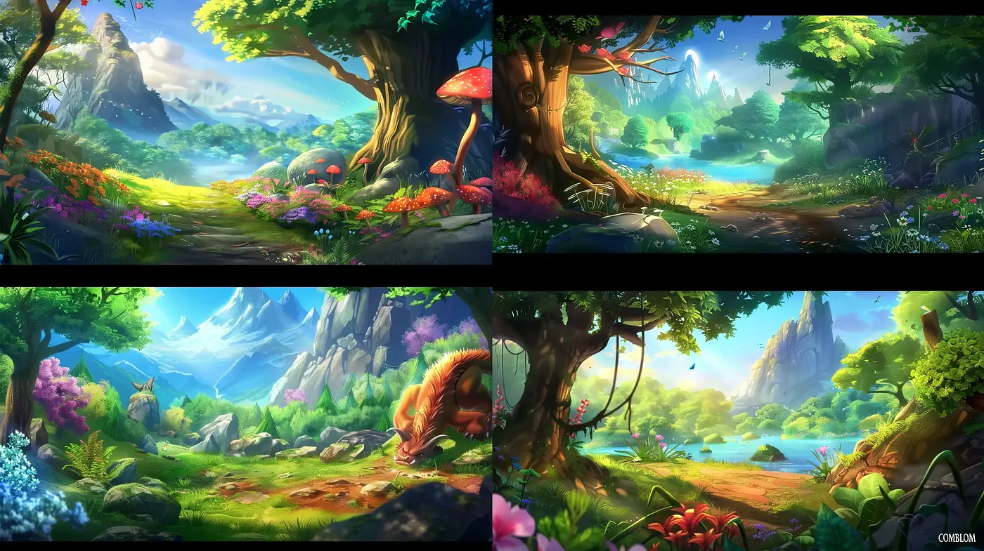 Enchanted Wilderness: A Harmonious Blend of Color and Fantasy - Midjourney sref style