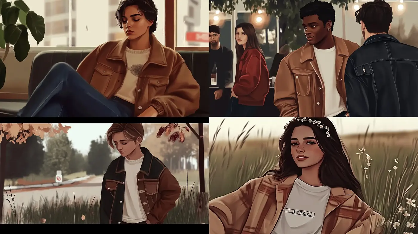Consistent Earthy Tones and Softly Rendered Illustrative Style - Midjourney sref style