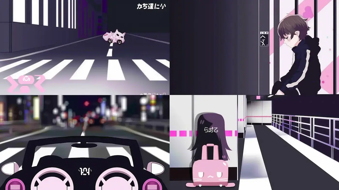 Futuristic Neon Aesthetic with Anime Influences - Midjourney sref style
