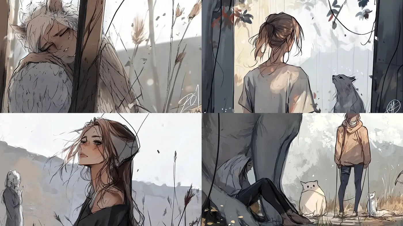 Whispers of Nature in Subdued Earthy Hues - Midjourney sref style