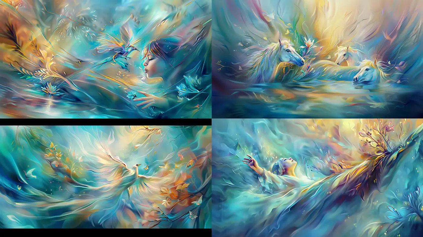 Ethereal Whimsy: A Fusion of Surrealism and Expressive Brushwork - Midjourney sref style