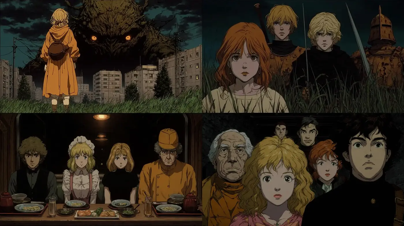 Cinematic and Atmospheric Anime Aesthetic with Deep Emotional Resonance - Midjourney sref style