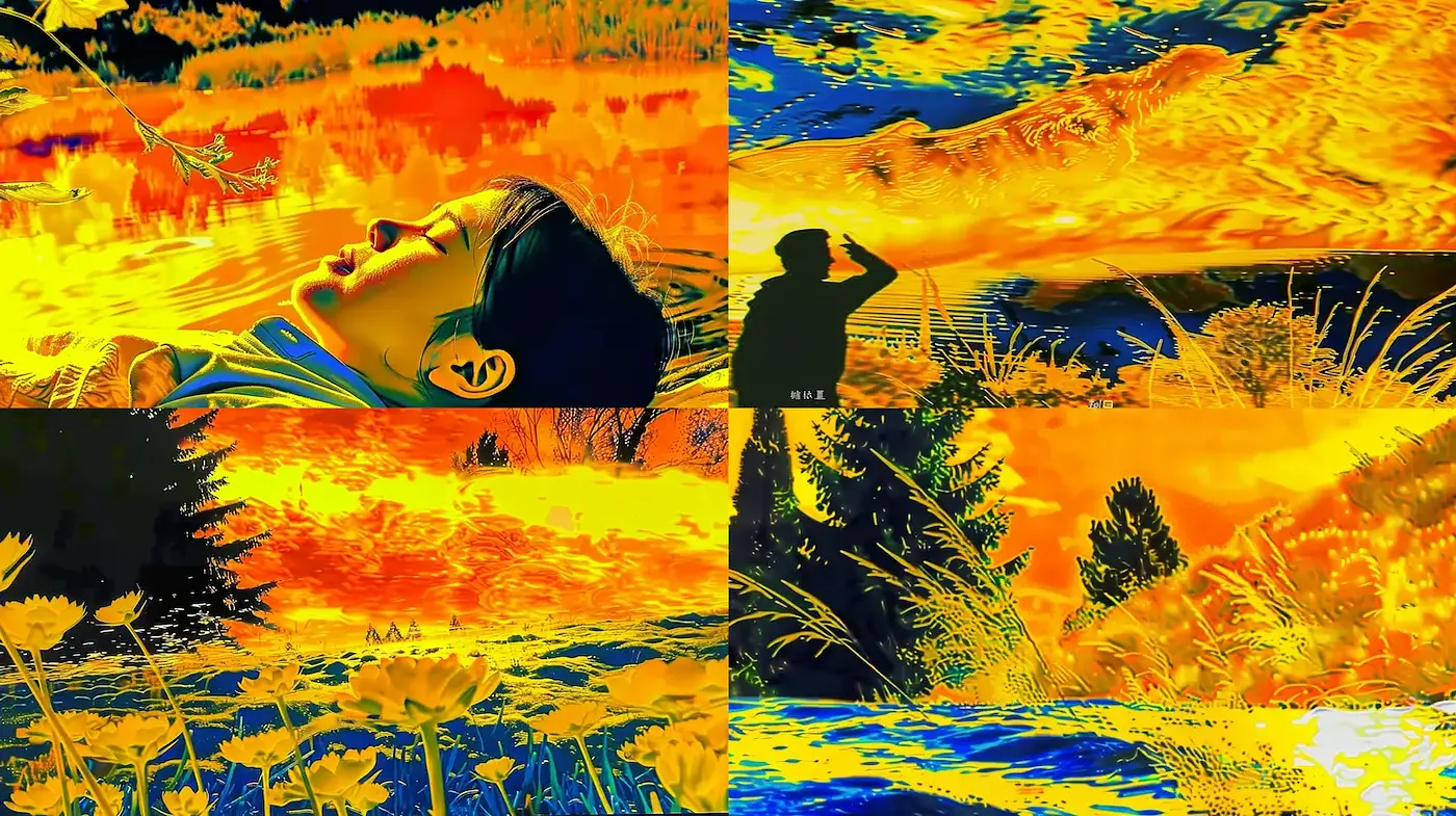 Vibrant and Surreal Landscape Aesthetic with a Dreamlike Quality - Midjourney sref style
