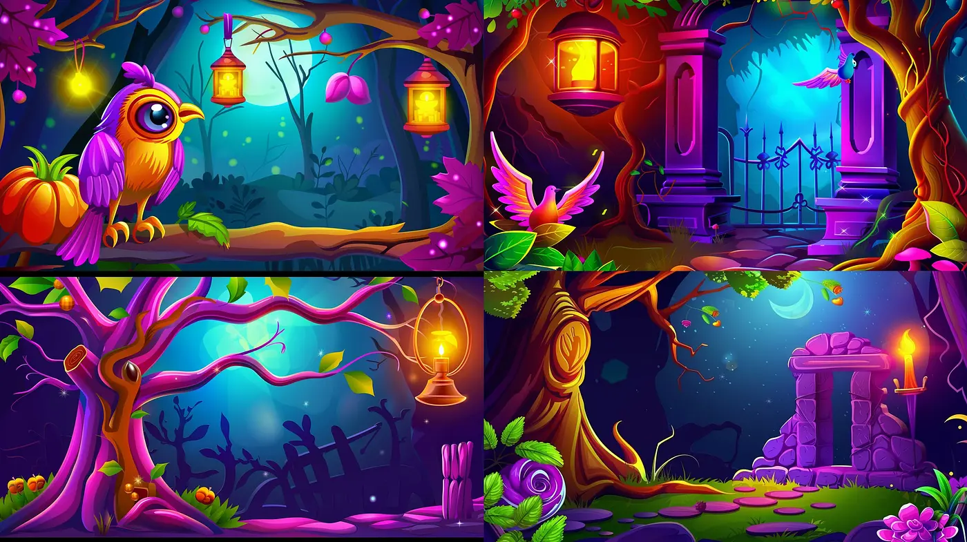 Enchanted Chromatic Fantasy: A Vivid and Stylized Imaginarium - Midjourney sref style