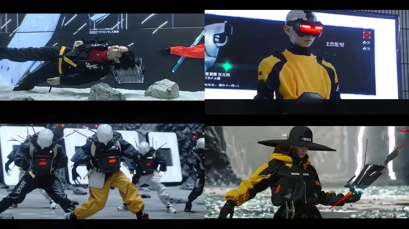 Futuristic Cyberpunk Ambiance with a Monochrome and Yellow Contrast - Midjourney sref style