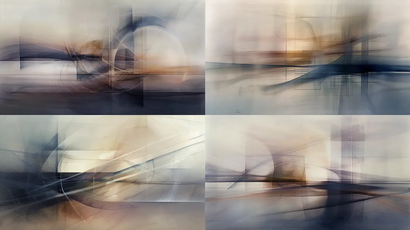 Ethereal Blur of Dynamic Swirls and Soft Tones - Midjourney sref style