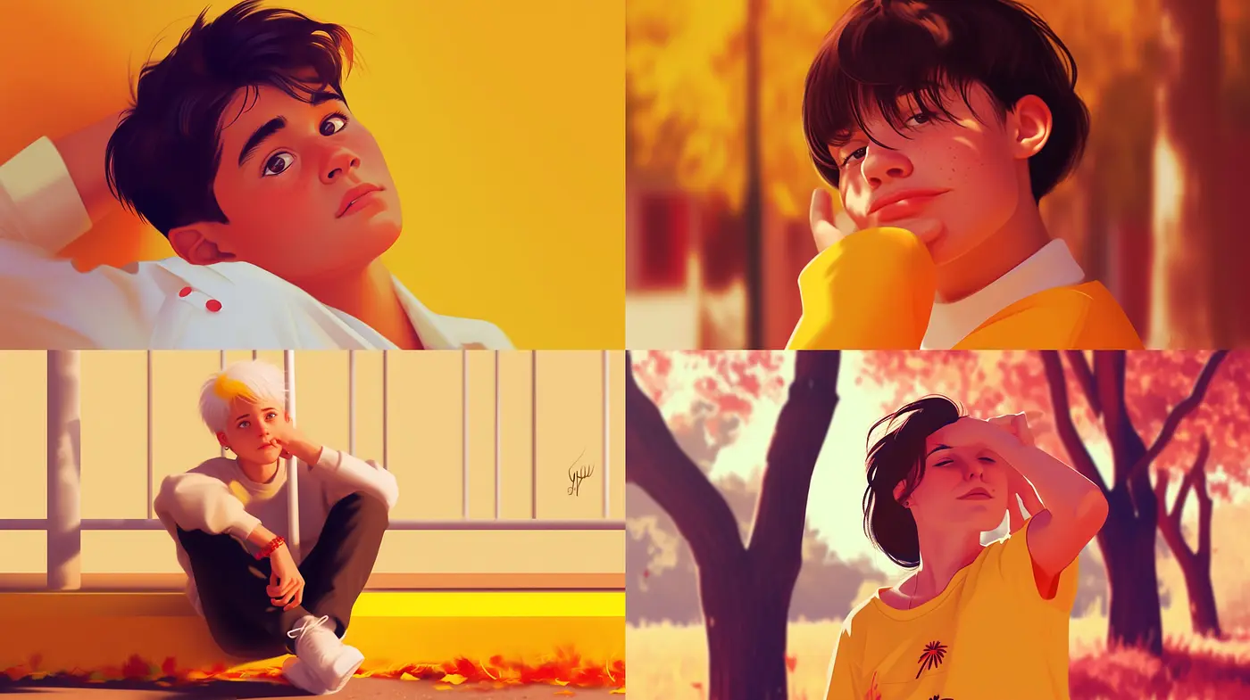 Warm Autumnal Hues and Soft Lighting in Stylized Portraiture - Midjourney sref style