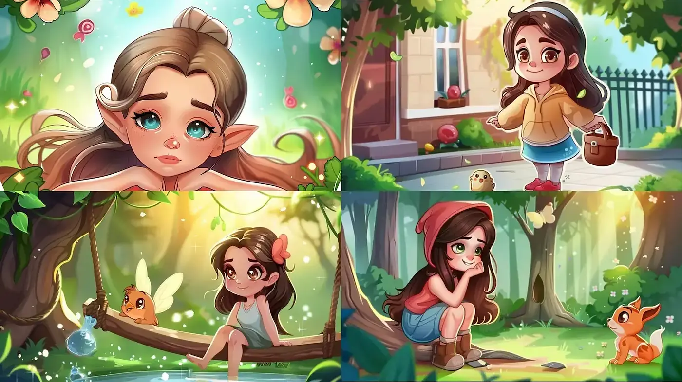 Charming Whimsical Illustrations with an Enchanting Playfulness - Midjourney sref style