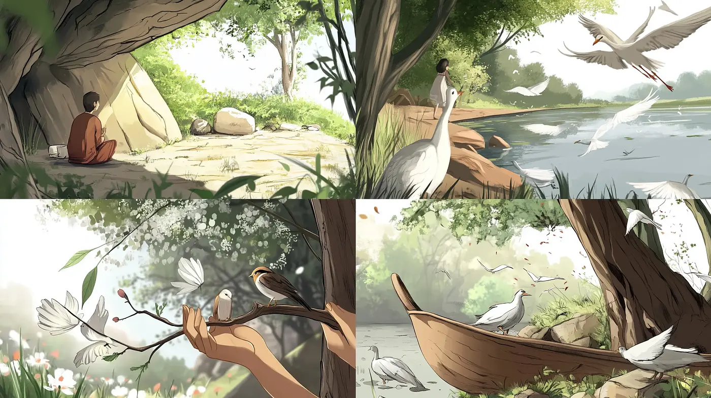 Serene Natural Vistas with Softly Rendered Details - Midjourney sref style