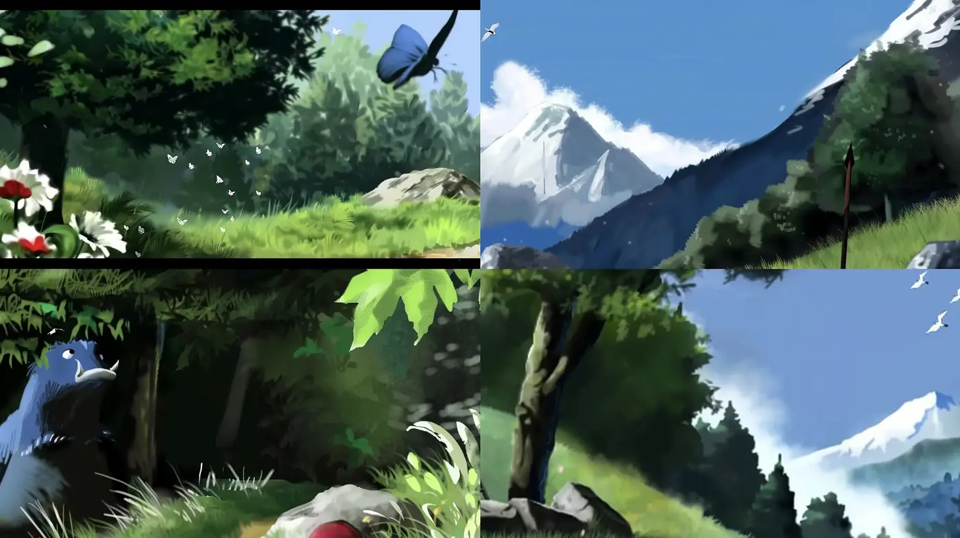 Serene Digital Pastoral Visions - Midjourney sref style