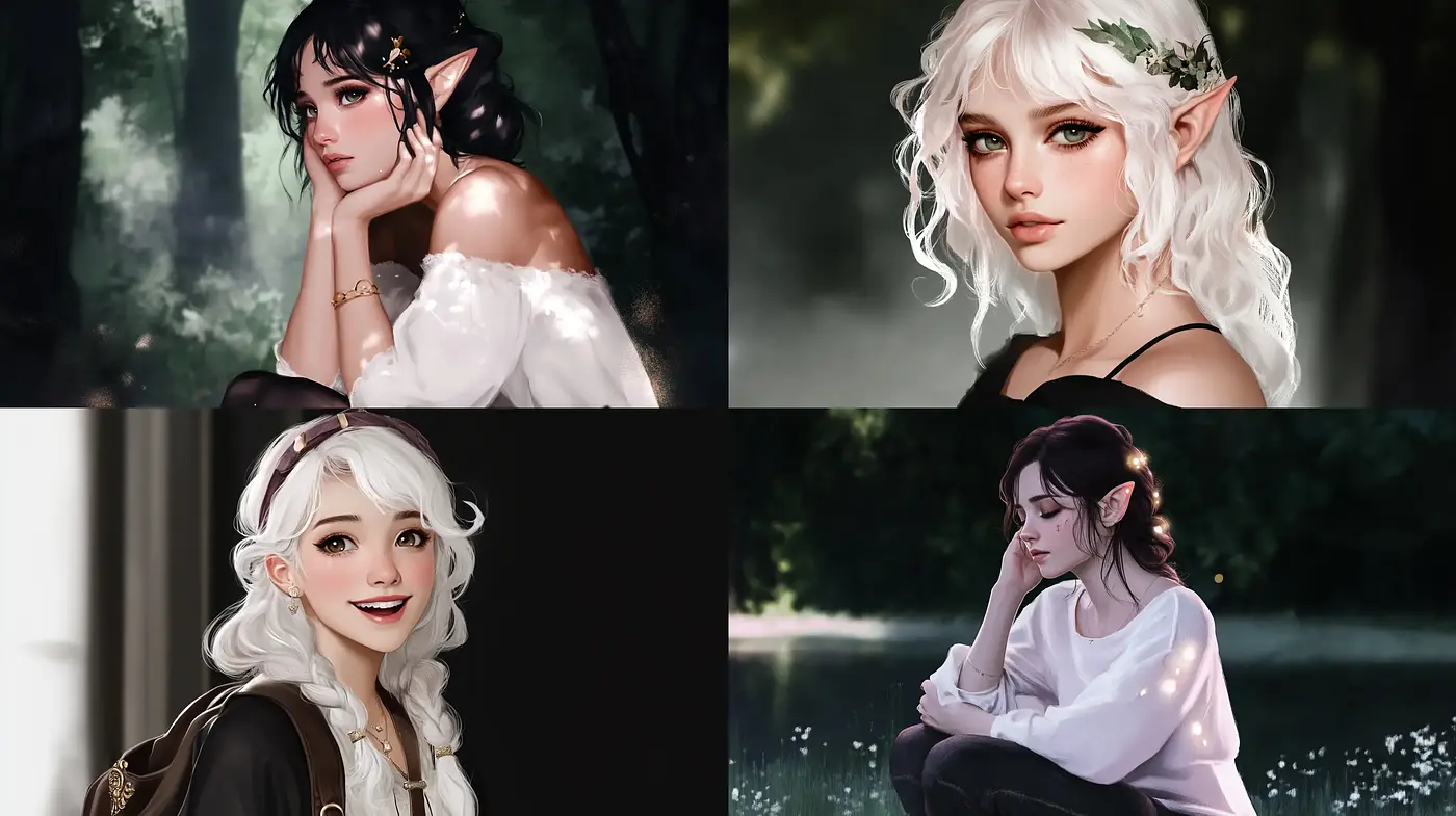 Enchanted Ethereal Portraits with Consistent Fantasy Elegance - Midjourney sref style