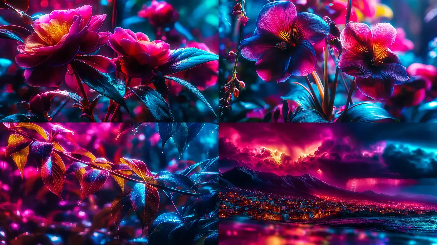 Vibrant Floral Realism with a Dreamlike Quality - Midjourney sref style