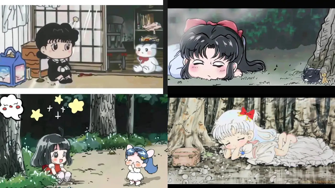 Whimsical Anime-Inspired Illustrative Fusion with Earthy Tones and Textured Backdrops - Midjourney sref style
