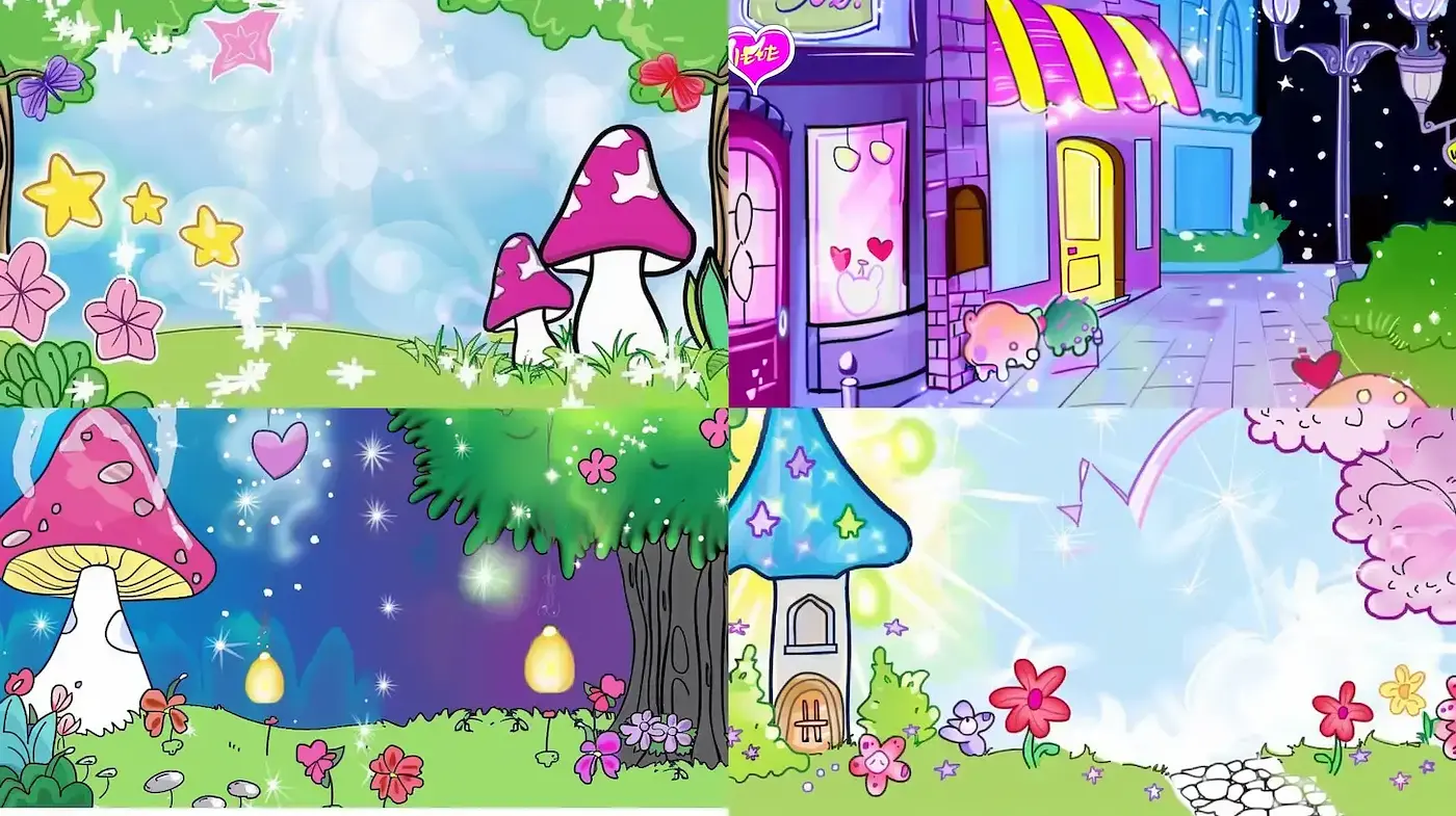 Whimsical Fantastical Landscapes with Playful Charm - Midjourney sref style