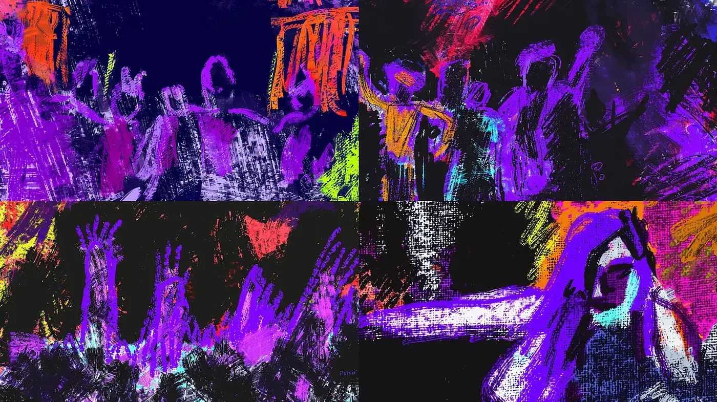Vibrant and Expressive Abstract Art with Emotional Resonance - Midjourney sref style