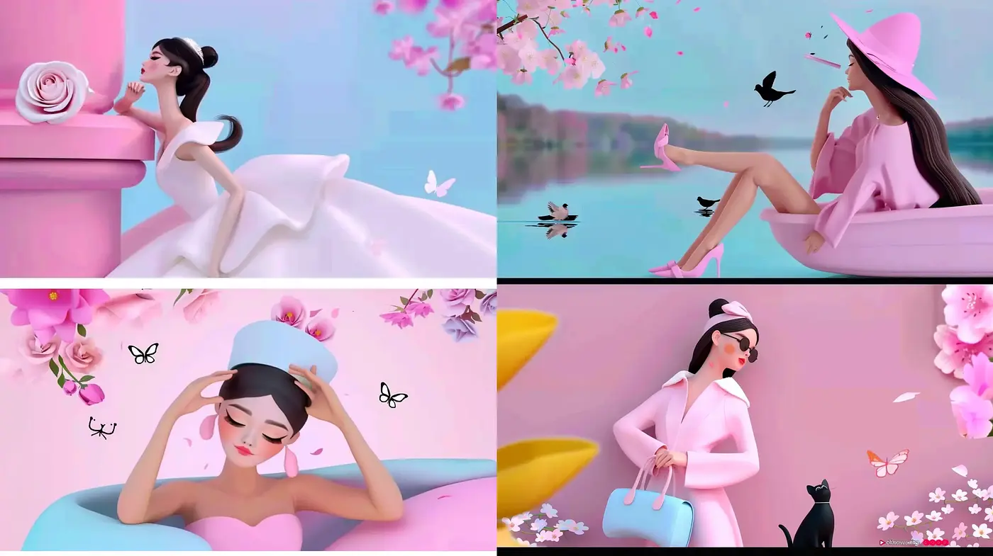 Ethereal Pastel Dreamscape with Fluid Forms and Serene Elegance - Midjourney sref style