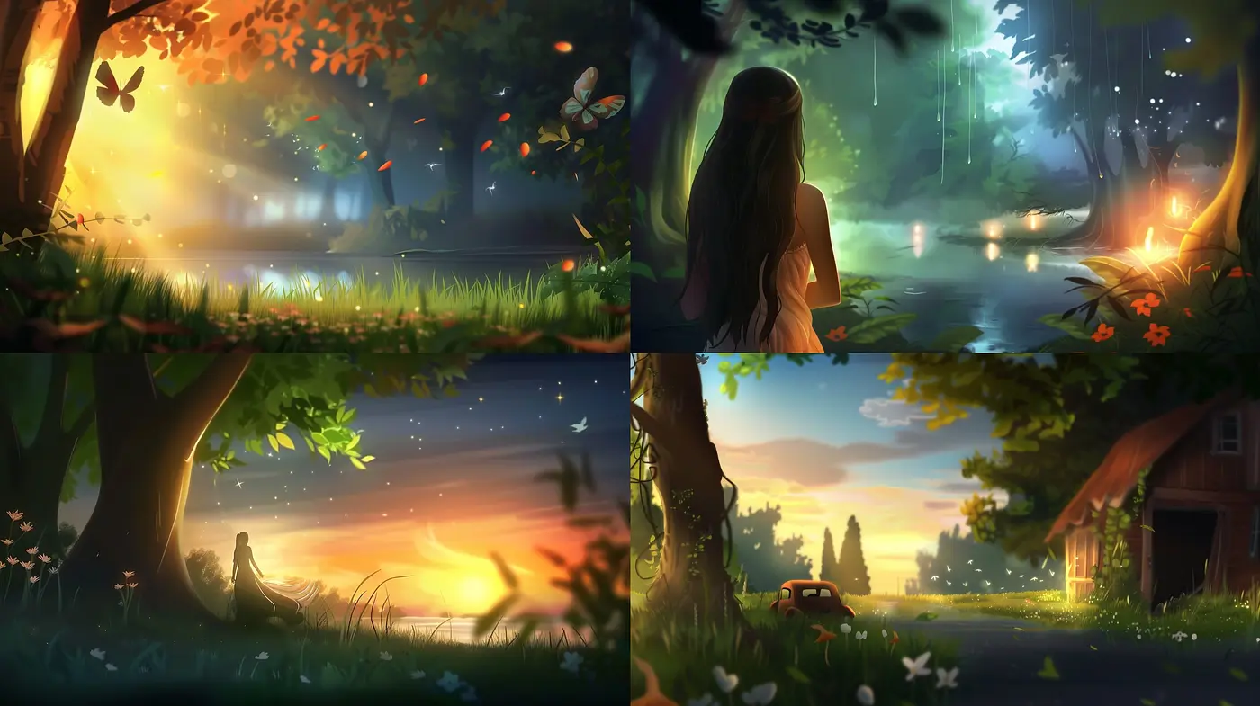 Serene Twilight Hues and Dreamy Landscapes: A Homage to Nature's Enchanting Glow - Midjourney sref style