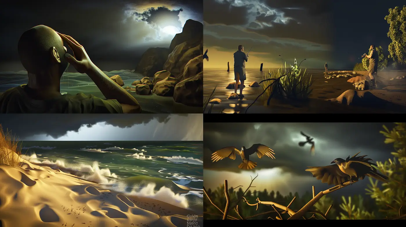 Luminous Twilight Hues Blending Realism and Stylization - Midjourney sref style