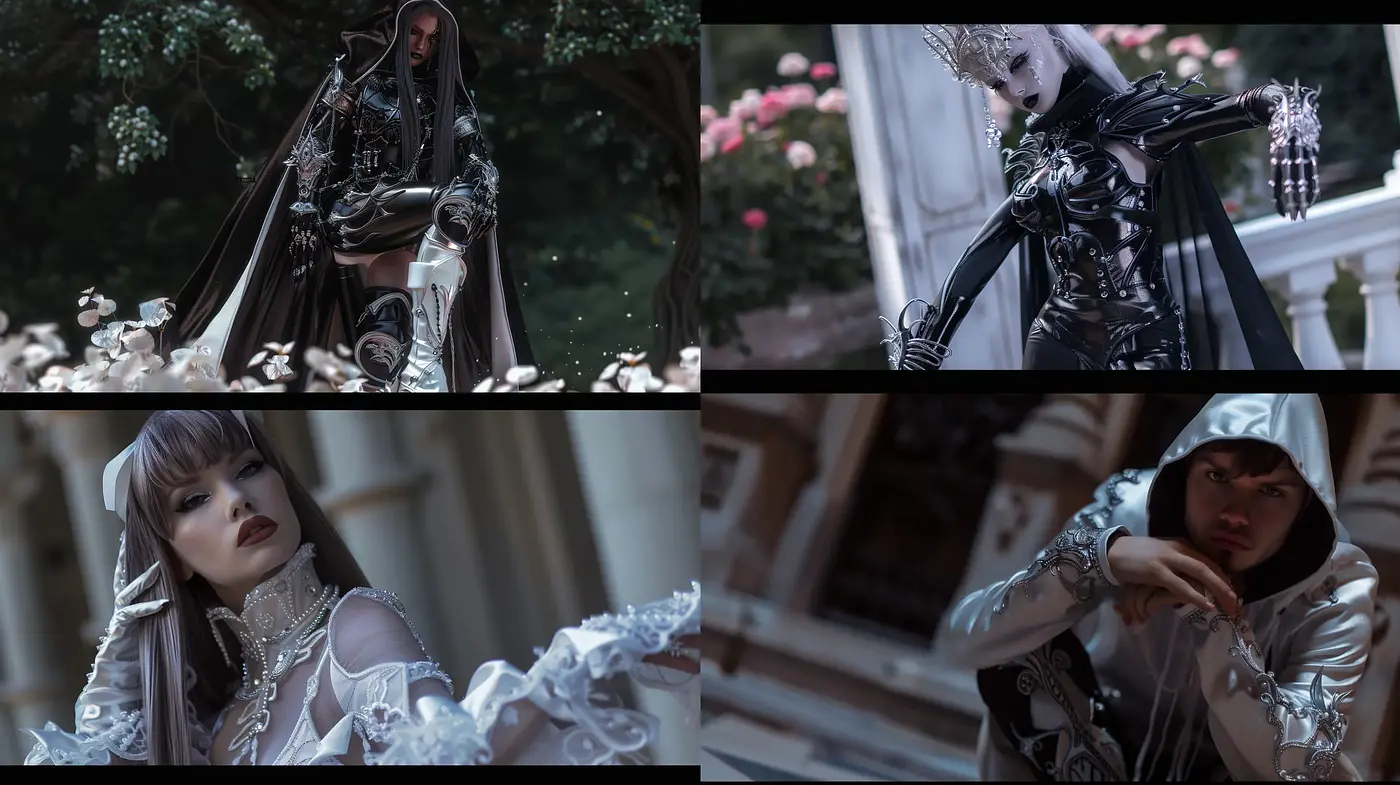 Gothic Elegance in Digital Dreamscape: A Harmonious Blend of Dark Fantasy and Refined Styles - Midjourney sref style