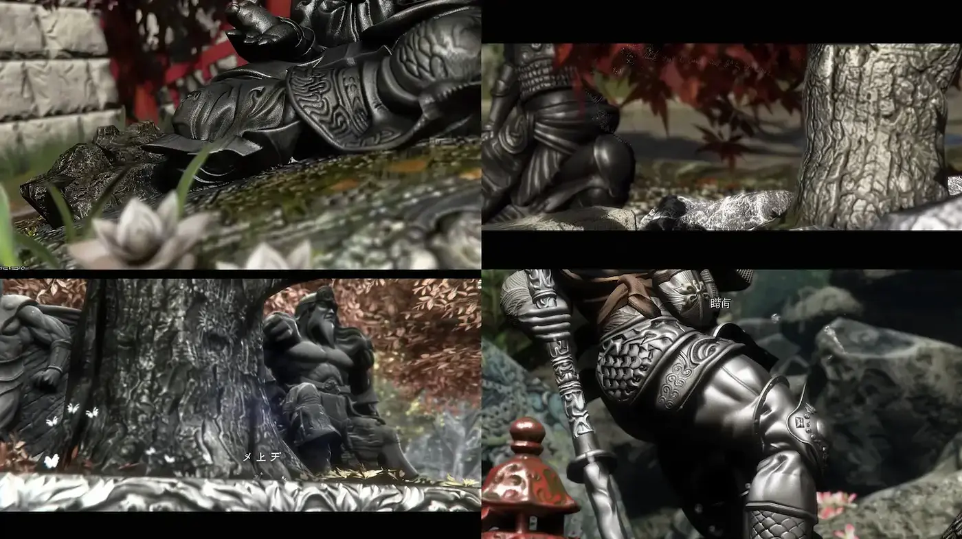 Ethereal Monochromatic Dreamscape with Splashes of Autumn - Midjourney sref style