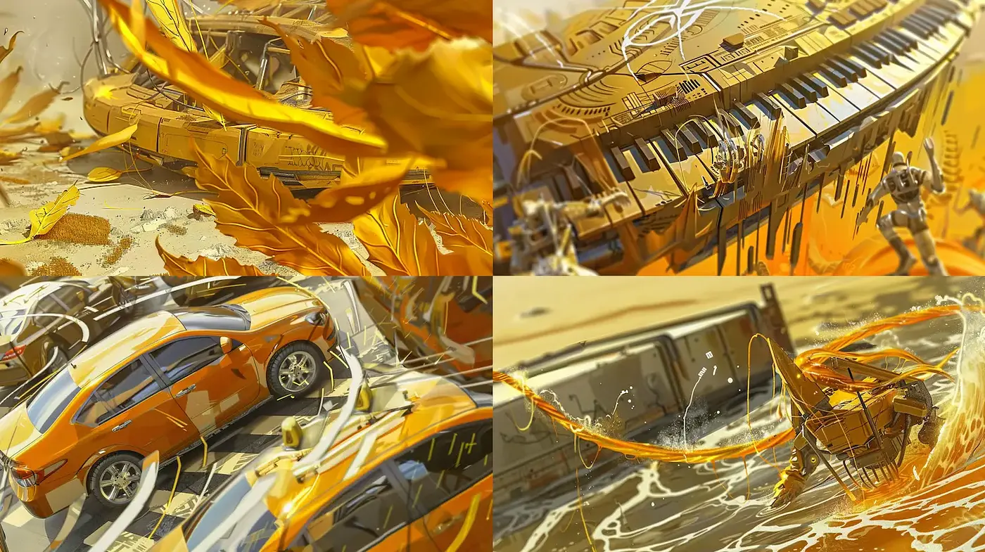 Vibrant and Dynamic Art Style with a Futuristic Twist - Midjourney sref style