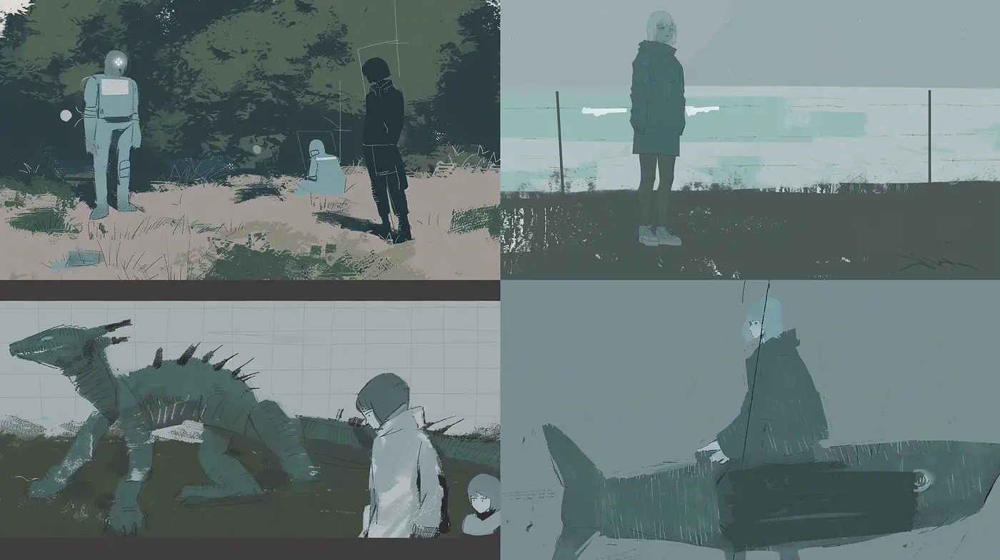 Ethereal Matte Serenity: A Study in Muted Tones and Dreamlike Silence - Midjourney sref style