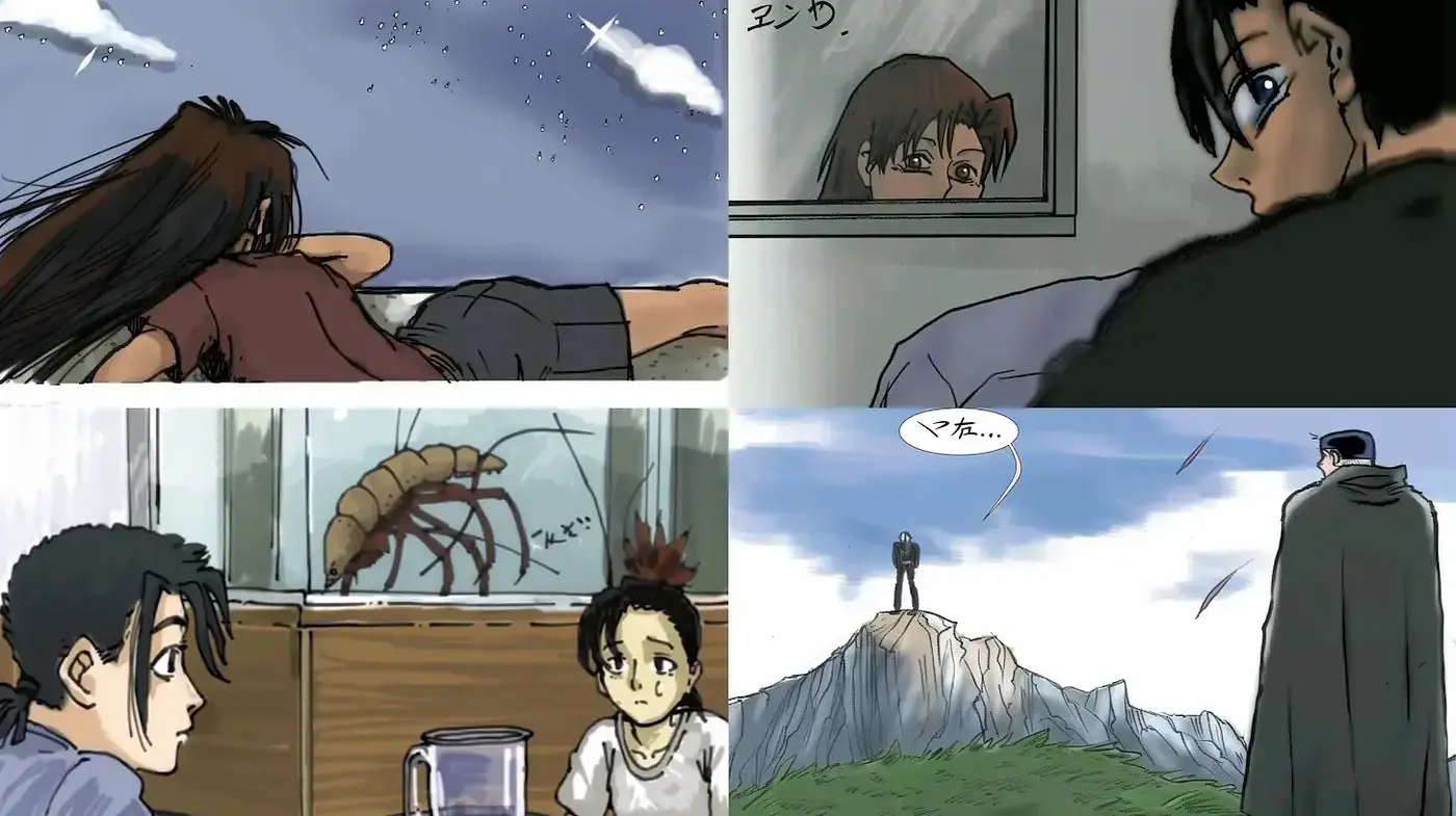 Eclectic Mix of Manga and Realism with Atmospheric Depth - Midjourney sref style