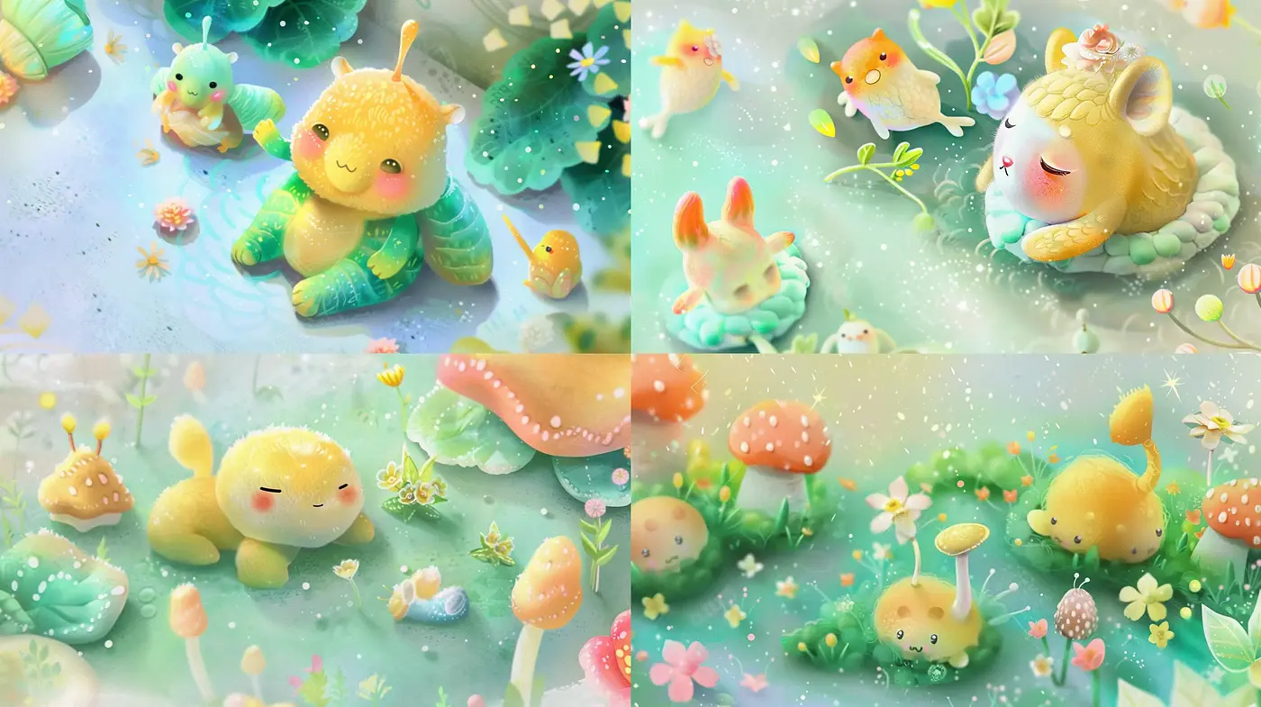 Soft Pastel Dreamscapes with Ethereal Textures - Midjourney sref style