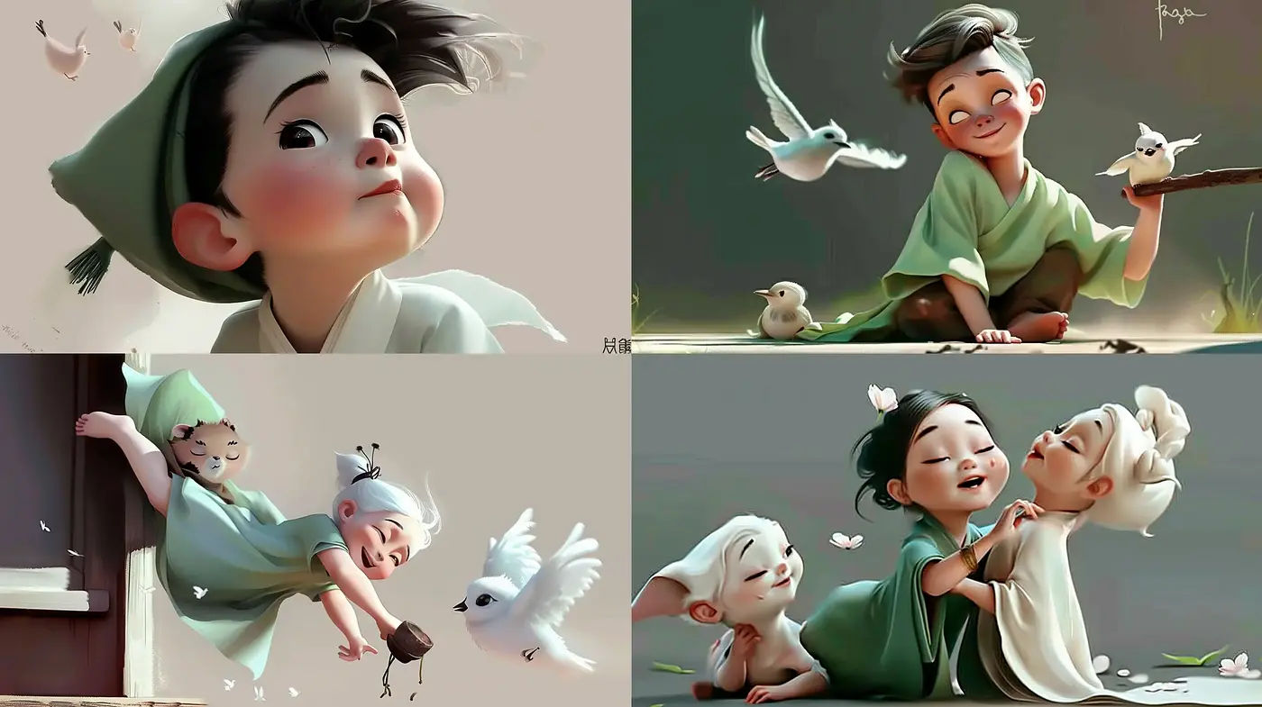 Harmonious Whimsy in Soft Pastel: A Study in Contemporary Digital Storybook Illustrations - Midjourney sref style