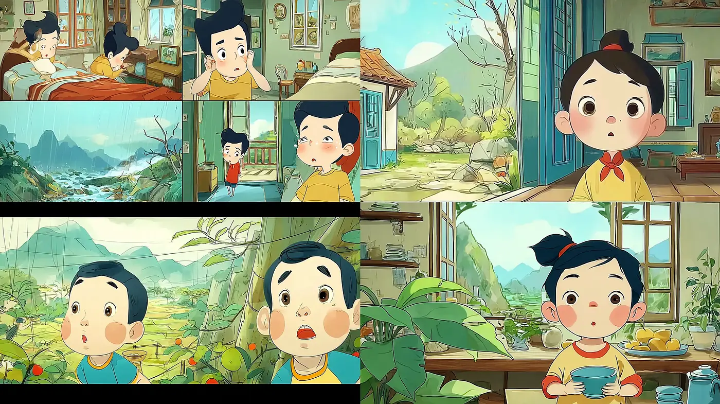 Charming Whimsical Animation with a Nostalgic Touch - Midjourney sref style