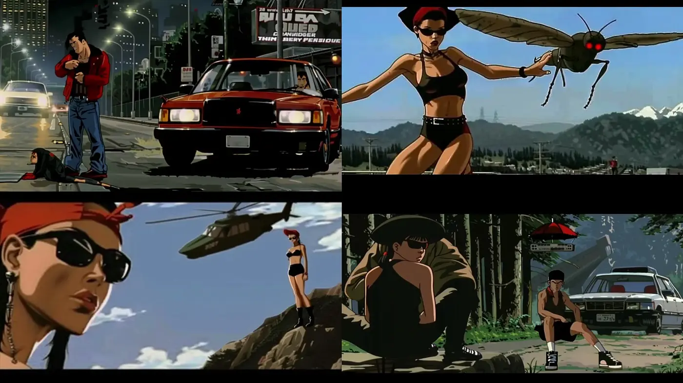 Neo-Tokyo Retrofuturism: A Nostalgic Blend of Anime and Cyberpunk Aesthetics - Midjourney sref style