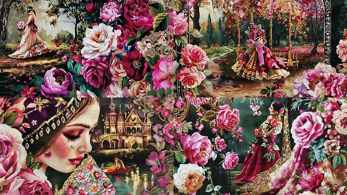 Floral Fantasia in Victorian Elegance - Midjourney sref style