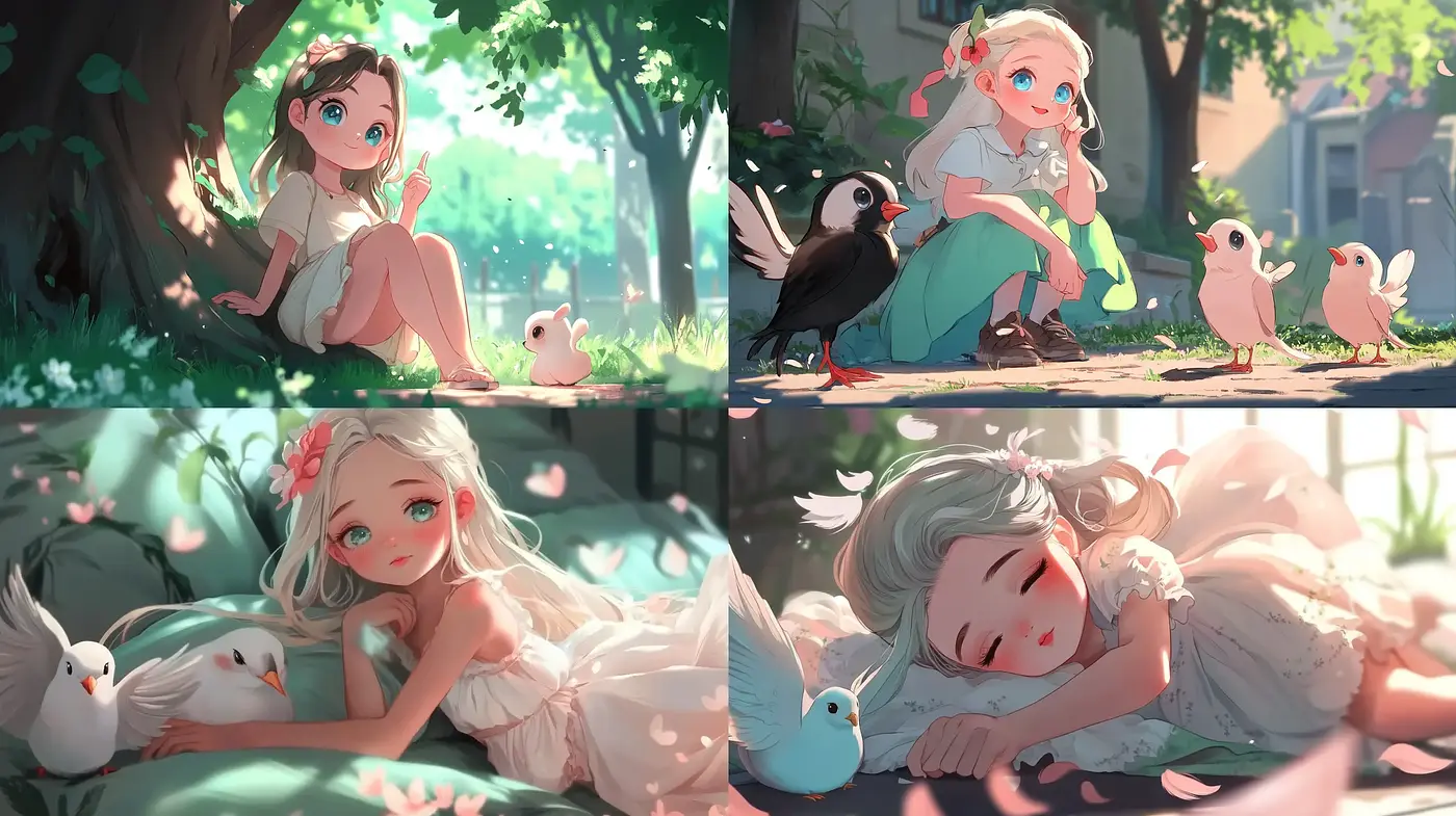Pastoral Dreamscape: An Idyllic Serenity in Anime-Inspired Artistry - Midjourney sref style