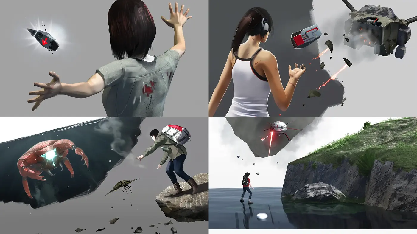 Futuristic Synthesis of Sci-Fi and Nature in Stylized Realism - Midjourney sref style