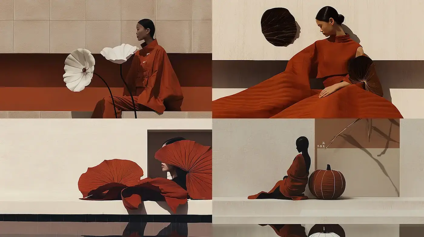 Contemporary Minimalism with a Touch of Nature - Midjourney sref style