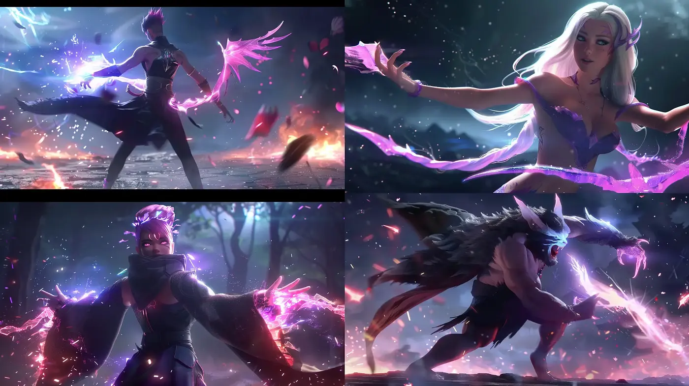 Ethereal Twilight: A Synthesis of Dynamic Fantasy and Luminescent Hues - Midjourney sref style