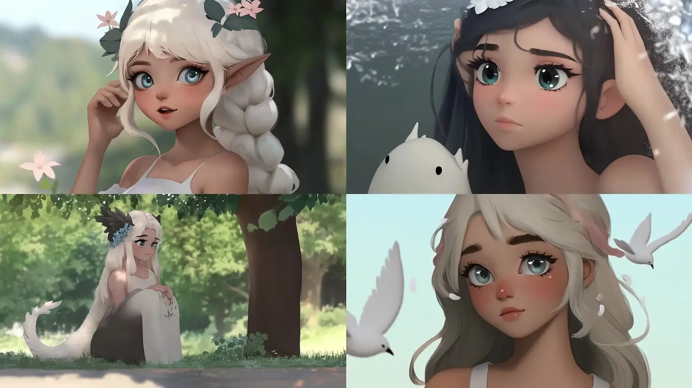 Enchanted Serenity: A Whimsical Dive into Soft-Hued Anime Innocence - Midjourney sref style