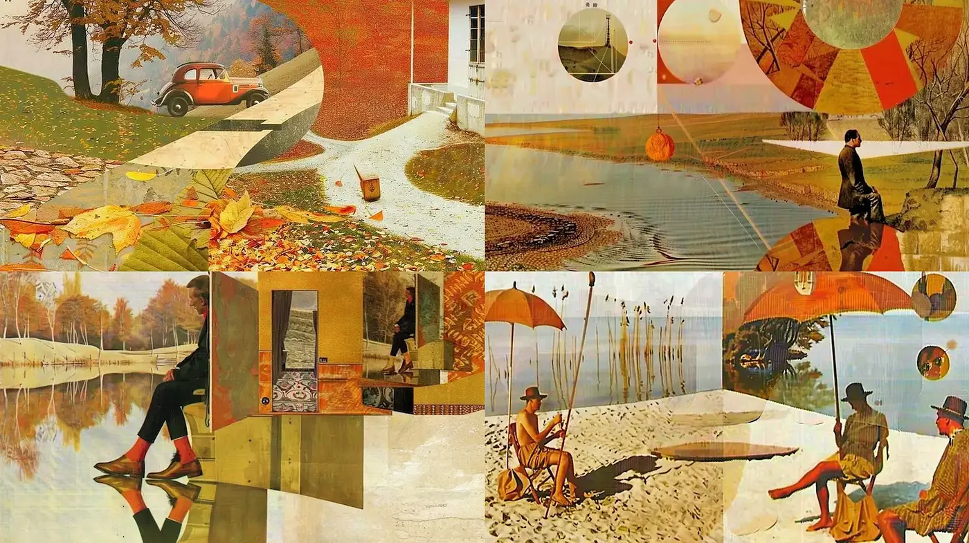 Stylized Autumnal Landscapes with a Nostalgic Aesthetic - Midjourney sref style