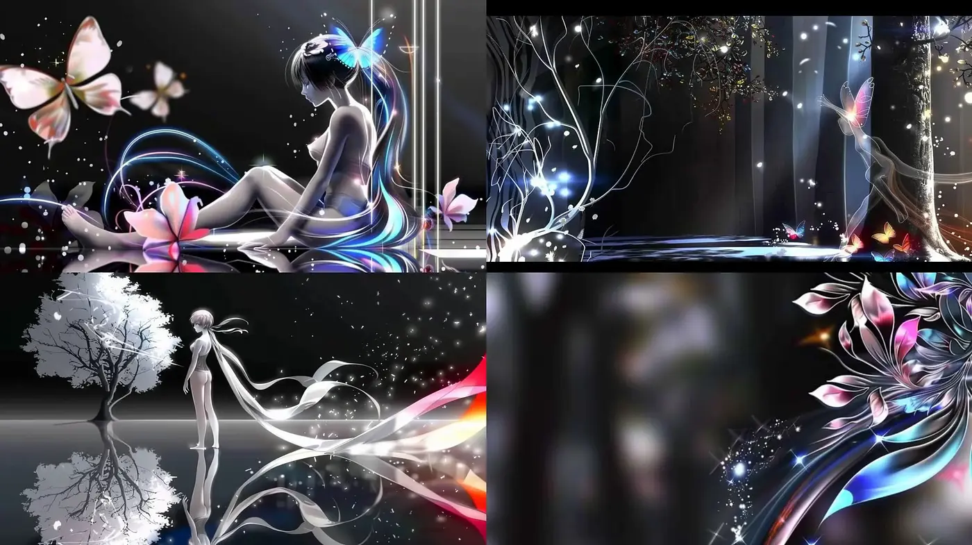 Ethereal Monochrome Dreams with Spectral Highlights - Midjourney sref style