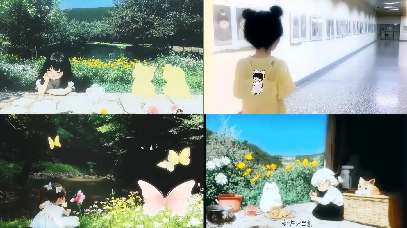 Whimsical Serenity: A Dreamlike Blend of Anime and Impressionistic Textures - Midjourney sref style