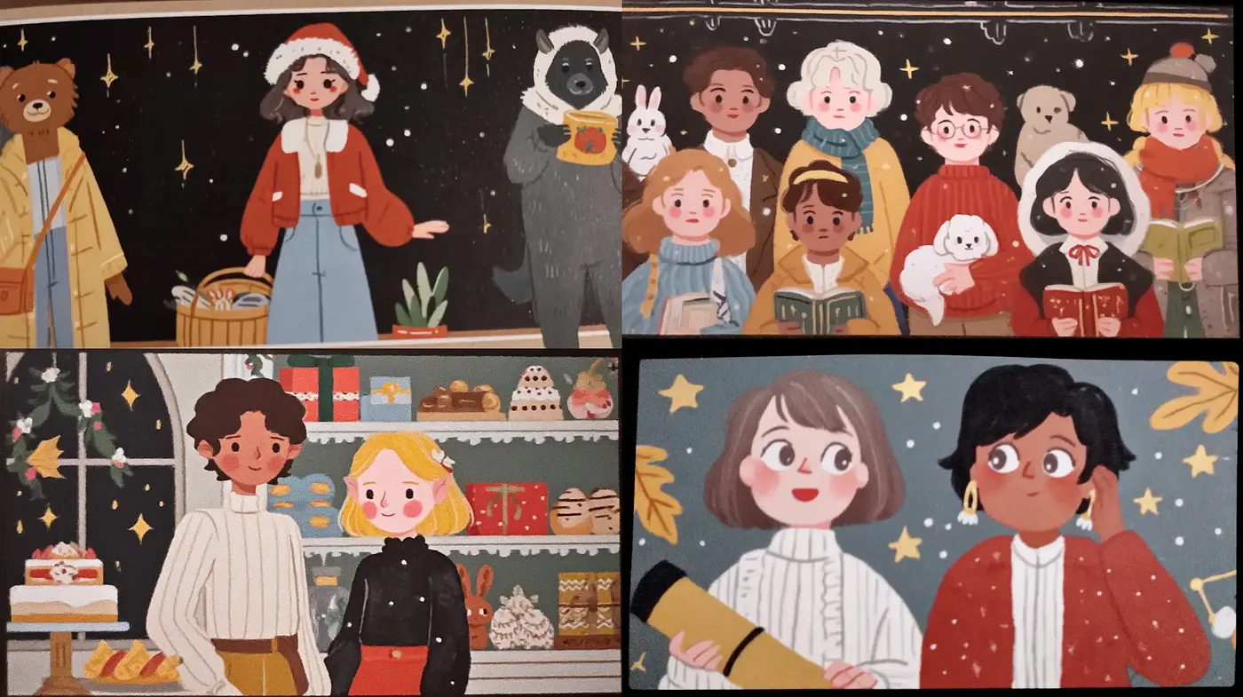 Charming Whimsical Illustrations with a Cozy Atmosphere - Midjourney sref style