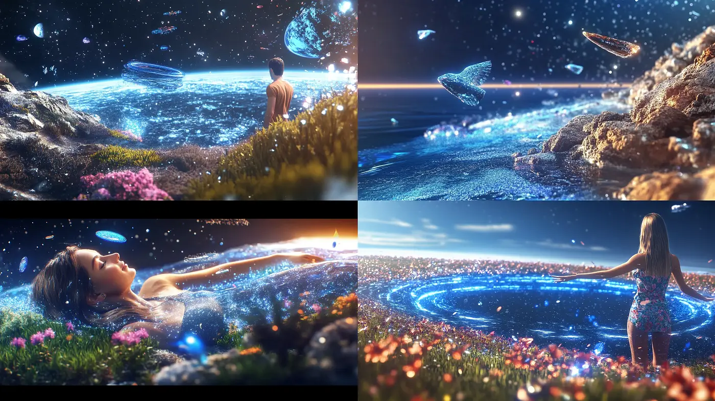 Starry Dreamscape Fusion of Real and Fantastical Elements - Midjourney sref style