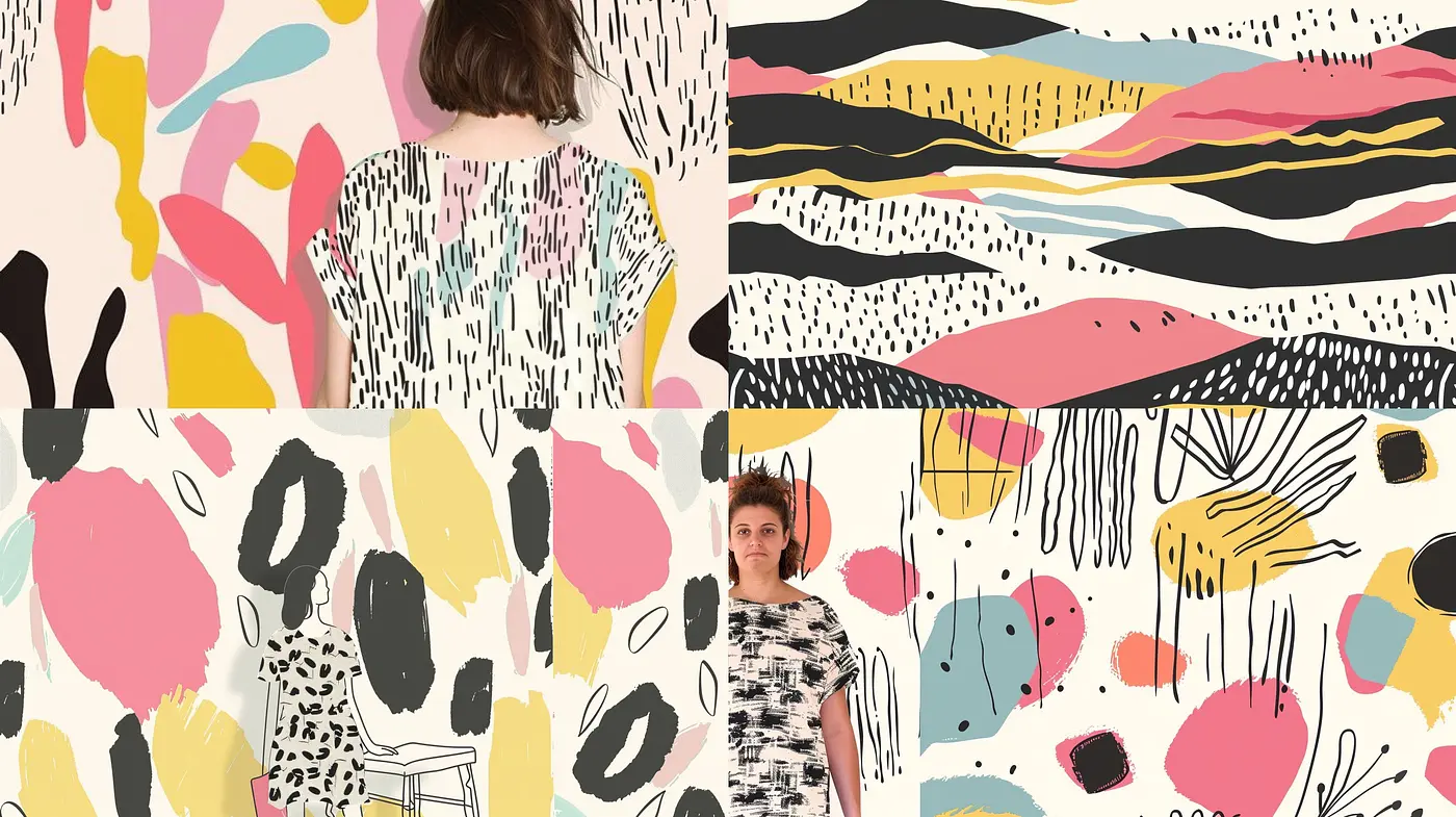 Abstract Expressionist Brushwork Merging with Graphic Pop Art - Midjourney sref style