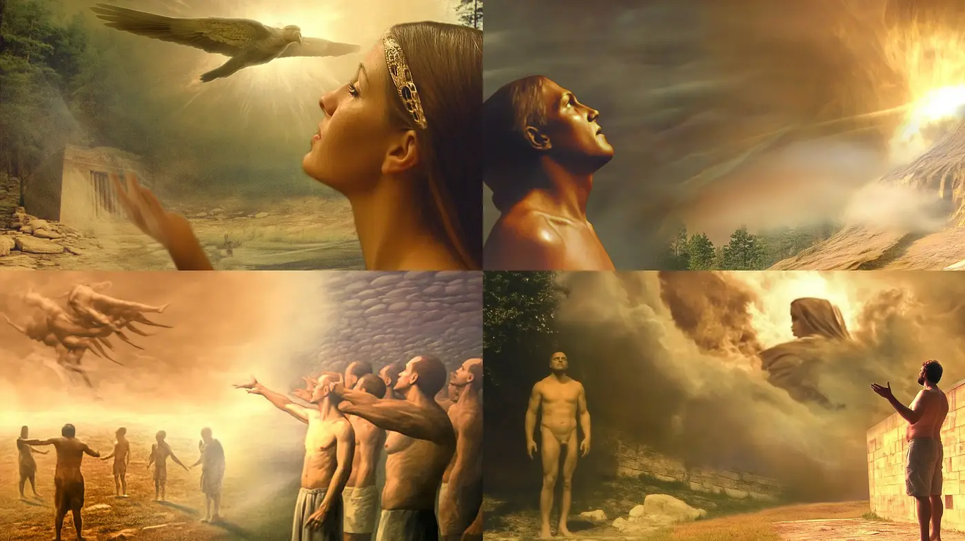 Ethereal Golden Hour Dreamscape Renderings - Midjourney sref style